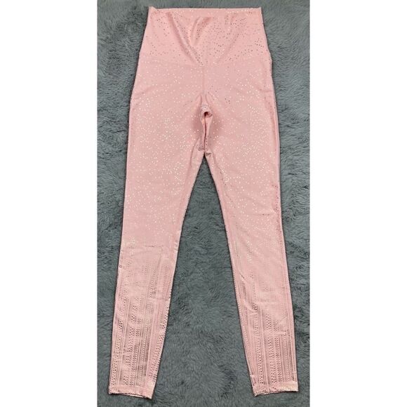 Electric yoga together bra and together leggings in blush and gold foil dot - Picture 9 of 13